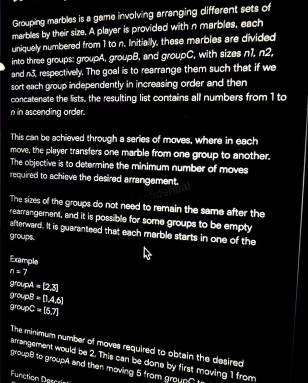 Amazon OA Q1 Screenshot