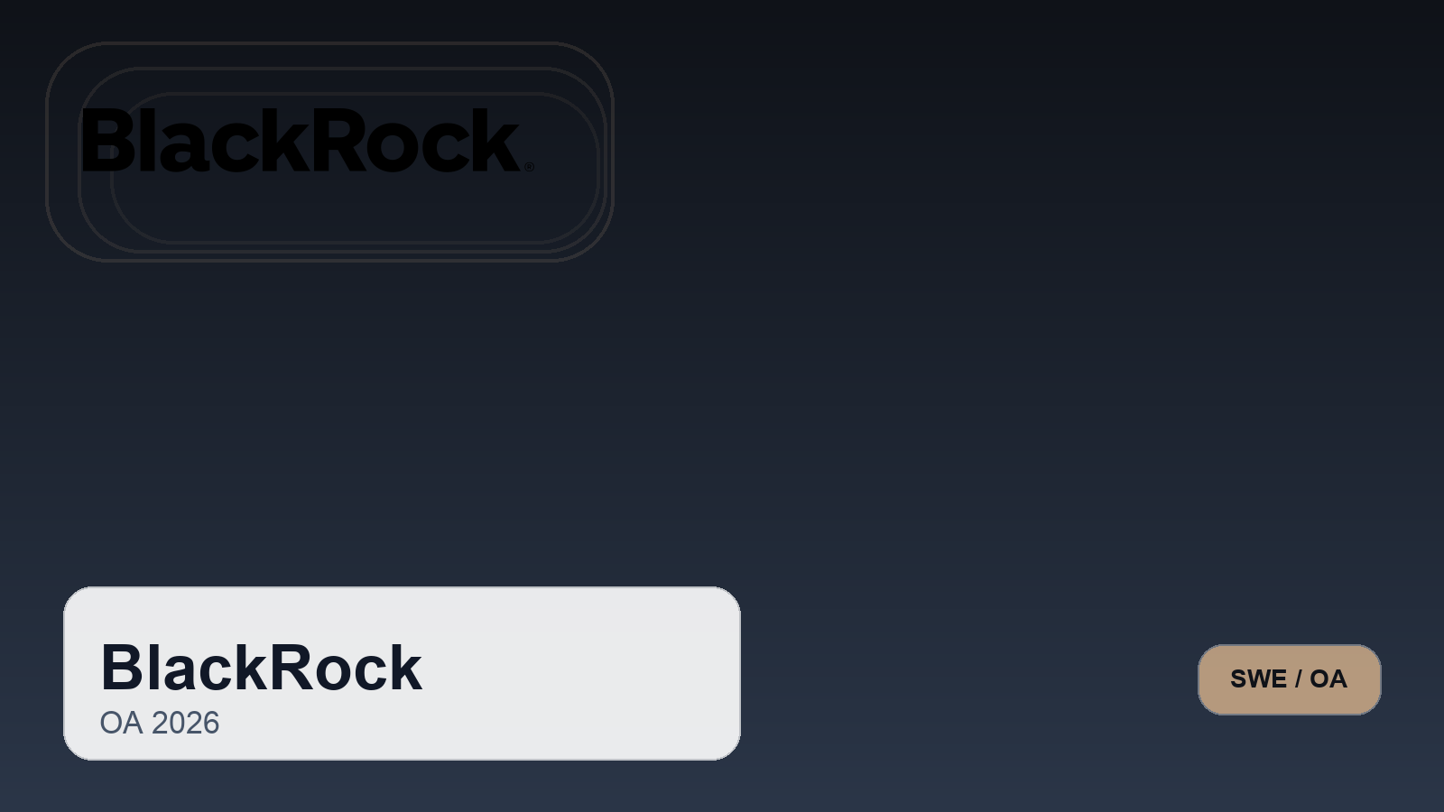 BlackRock OA 真题指南：题型分类与高频考点全解析｜2026