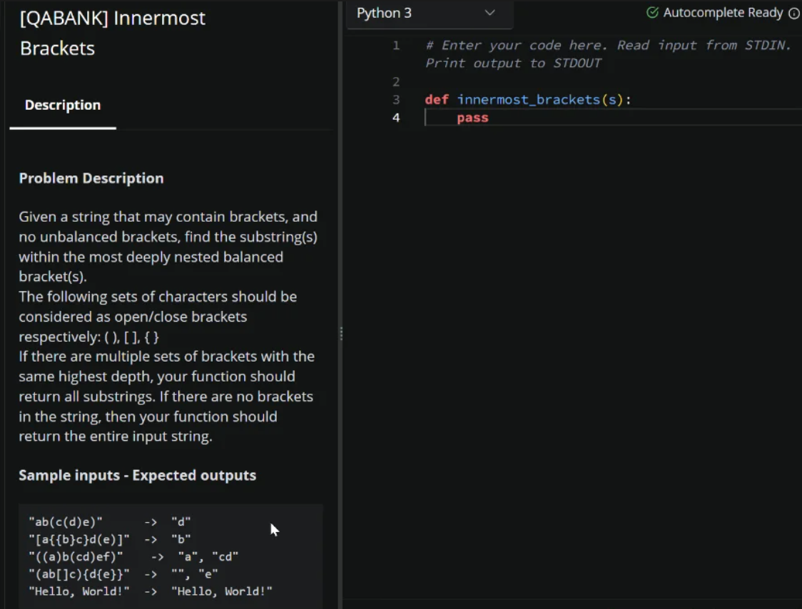 Bloomberg 26NG Superday Coding 截图