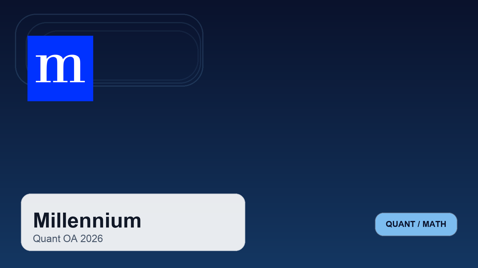 Millennium OA 真题解析：Quant Intern 数学 + 编程双重考核｜2026
