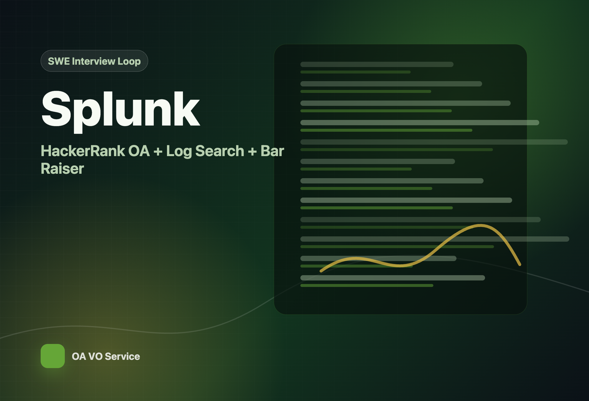 Splunk 软件工程师面试全流程拆解：OA HackerRank + 系统观察题 + 三轮 VO + Bar Raiser