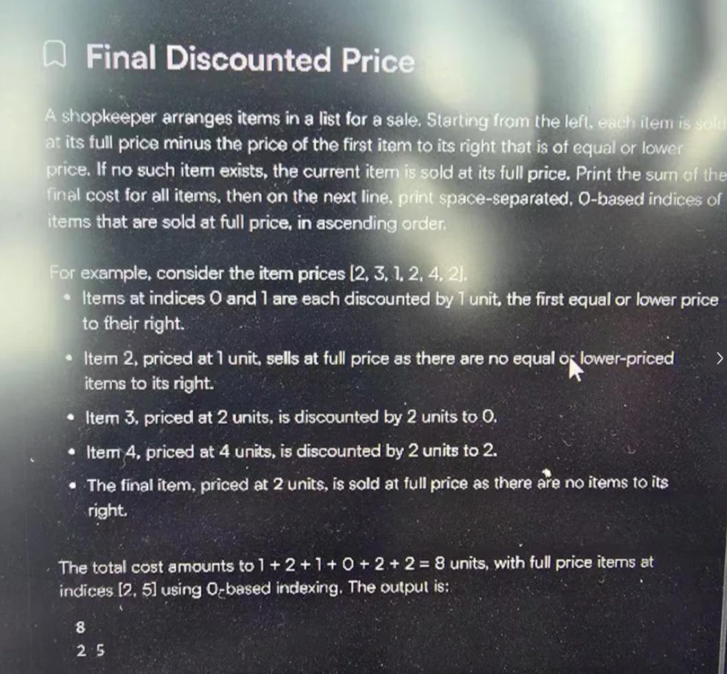 Uber OA HackerRank 截图 Q2